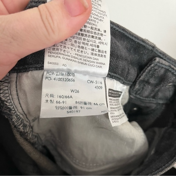 Levis jeans wedgie fit size 26 button fly soft black - Picture 8 of 8